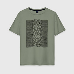 Футболка оверсайз женская Unknown Pleasures, цвет: авокадо