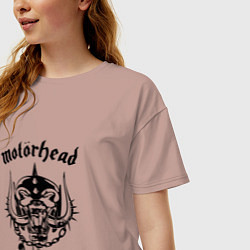 Футболка оверсайз женская Motrhead: Black Devil, цвет: пыльно-розовый — фото 2
