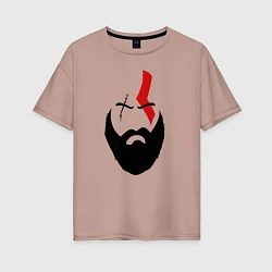 Женская футболка оверсайз God of War: Kratos Face