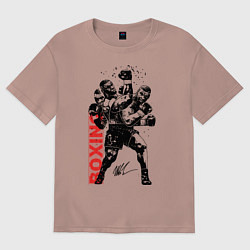 Женская футболка оверсайз Майк Тайсон уворачивается