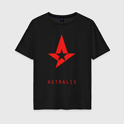 Футболка оверсайз женская Astralis - The Form, цвет: черный