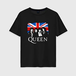 Футболка оверсайз женская Queen UK, цвет: черный