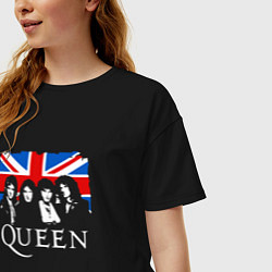 Футболка оверсайз женская Queen UK, цвет: черный — фото 2
