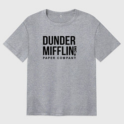 Футболка оверсайз женская Dunder Mifflin, цвет: меланж