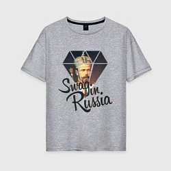 Женская футболка оверсайз SWAG in Russia