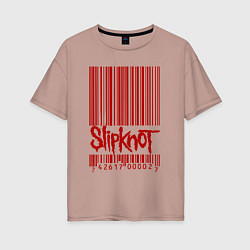 Женская футболка оверсайз Slipknot: barcode