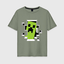 Женская футболка оверсайз Crash Minecraft