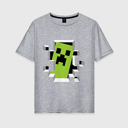 Женская футболка оверсайз Crash Minecraft
