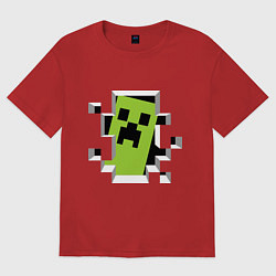 Женская футболка оверсайз Crash Minecraft