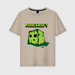 Женская футболка оверсайз Minecraft Creeper