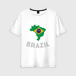 Женская футболка оверсайз Brazil Country