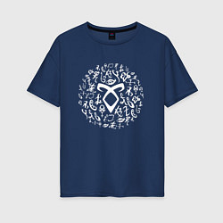 Женская футболка оверсайз Shadowhunters Runes