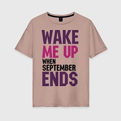 Женская футболка оверсайз When September ends