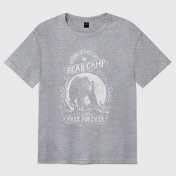 Футболка оверсайз женская Bear Camp Free Forever, цвет: меланж