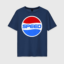 Футболка оверсайз женская Pepsi Speed, цвет: тёмно-синий
