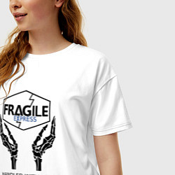 Футболка оверсайз женская Fragile Express, цвет: белый — фото 2