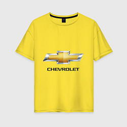 Женская футболка оверсайз Chevrolet логотип