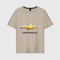 Женская футболка оверсайз Chevrolet логотип