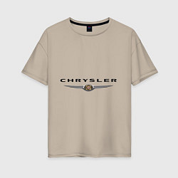 Женская футболка оверсайз Chrysler logo