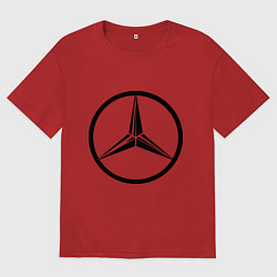 Женская футболка оверсайз Mercedes-Benz logo