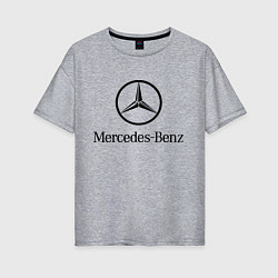 Футболка оверсайз женская Logo Mercedes-Benz, цвет: меланж
