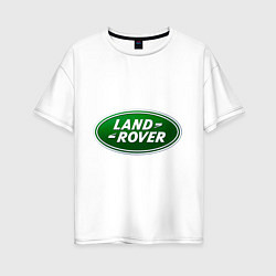 Футболка оверсайз женская Logo Land Rover, цвет: белый