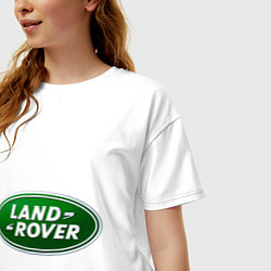 Футболка оверсайз женская Logo Land Rover, цвет: белый — фото 2