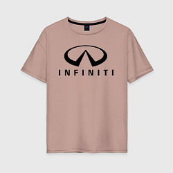 Женская футболка оверсайз Infiniti logo