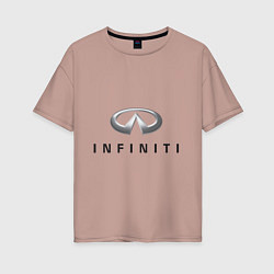 Женская футболка оверсайз Logo Infiniti