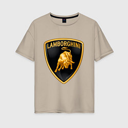 Женская футболка оверсайз Lamborghini logo