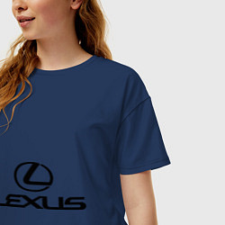 Футболка оверсайз женская Lexus logo, цвет: тёмно-синий — фото 2