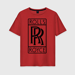 Футболка оверсайз женская Rolls-Royce logo, цвет: красный