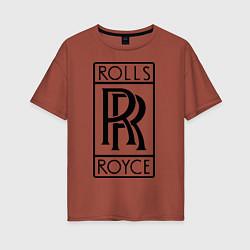 Женская футболка оверсайз Rolls-Royce logo