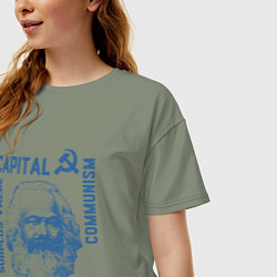 Футболка оверсайз женская Marx: Capital, цвет: авокадо — фото 2