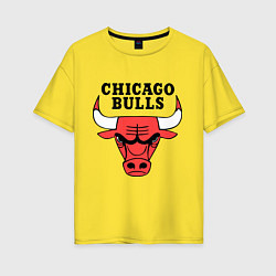 Футболка оверсайз женская Chicago Bulls, цвет: желтый