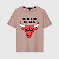 Женская футболка оверсайз Chicago Bulls