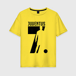 Футболка оверсайз женская Juventus: Ronaldo 7, цвет: желтый