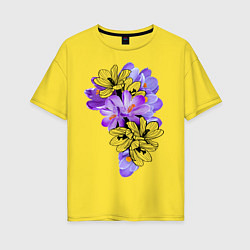 Женская футболка оверсайз Krokus Flower