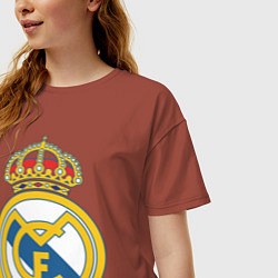 Футболка оверсайз женская Real Madrid FC, цвет: кирпичный — фото 2