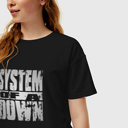 Футболка оверсайз женская System of a Down, цвет: черный — фото 2