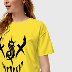 Футболка оверсайз женская Slipknot Demon, цвет: желтый — фото 2