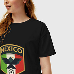 Футболка оверсайз женская Mexico Football, цвет: черный — фото 2