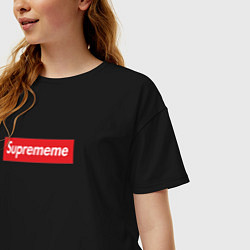 Футболка оверсайз женская Suprememe, цвет: черный — фото 2