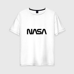 Футболка оверсайз женская NASA, цвет: белый