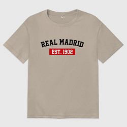 Женская футболка оверсайз FC Real Madrid Est. 1902