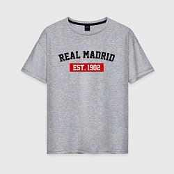 Женская футболка оверсайз FC Real Madrid Est. 1902
