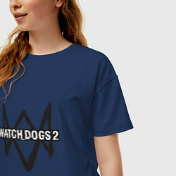 Футболка оверсайз женская Watch Dogs 2, цвет: тёмно-синий — фото 2