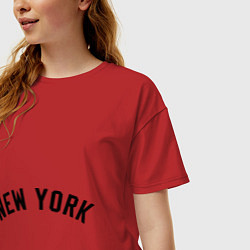 Футболка оверсайз женская New York Logo, цвет: красный — фото 2