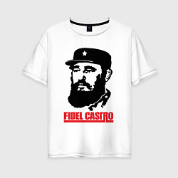 Футболка оверсайз женская Fidel Castro, цвет: белый