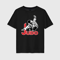 Футболка оверсайз женская Judo Master, цвет: черный